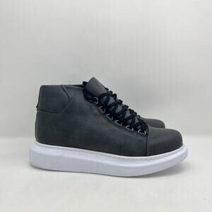 Chekich Dark Grey High Top Platform White Sole Casual Shoes Men's Size 8.5